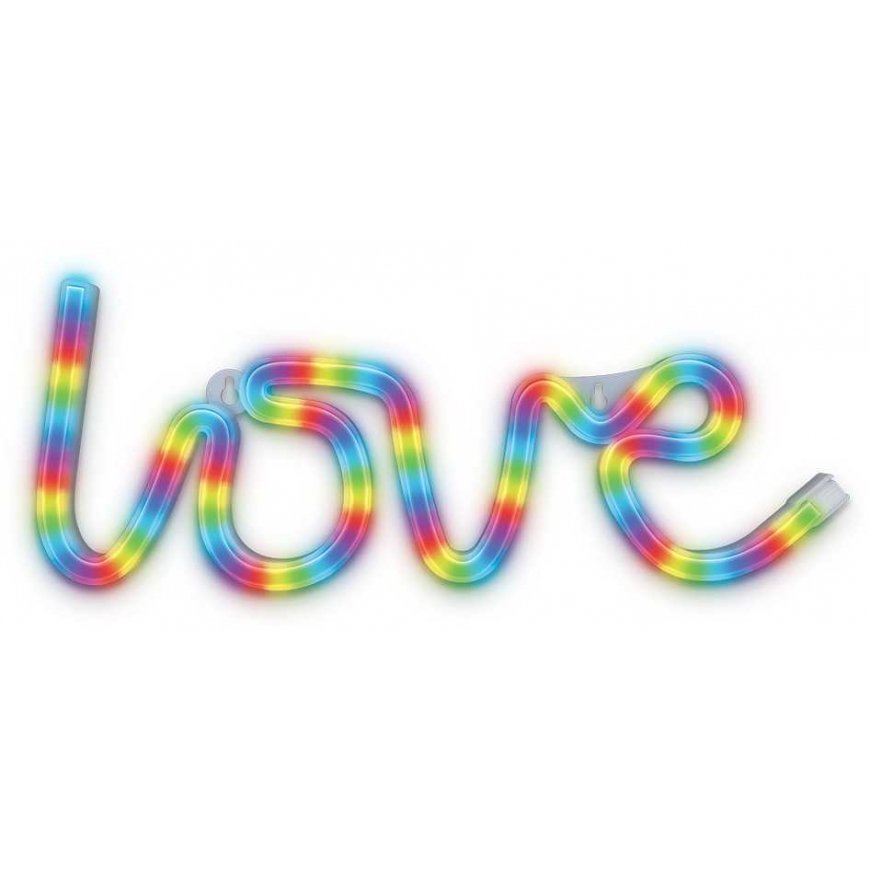TelForceone Neoninis LED RGB LOVE FLRN01 + RC Forever Light – 2