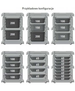 Terminis konteineris maitinimo termosas EEP 8 x padėklai arba konteineriai GN1/1 100L - Hendi 707999