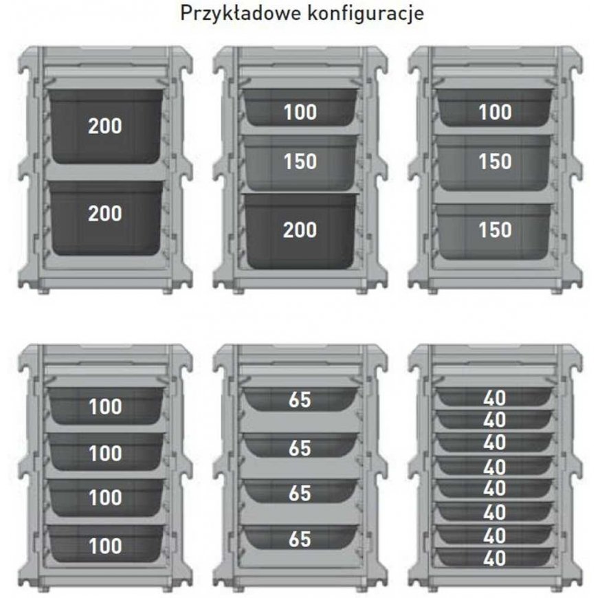 Thermal container food thermos EEP 8 x trays or containers GN1/1 100L - Hendi 707999