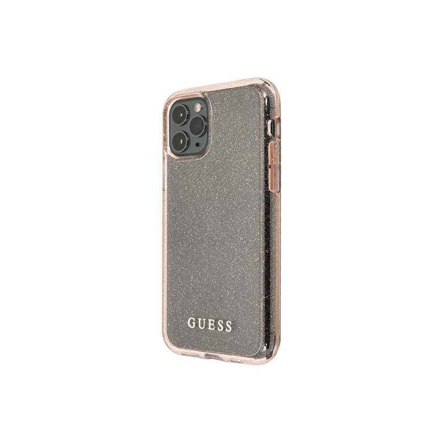 Guess GUHCN58PCGLPI iPhone 11 Pro różowy|pink hard case Glitter