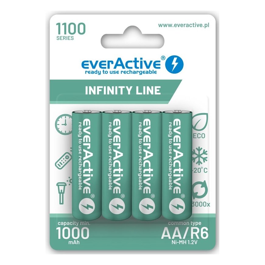 Everactive RECHARGEABLE BATTERIES 1100 mAH 4