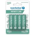 RECHARGEABLE BATTERIES 1100 mAH 4 PCS. RECHARGEABLE BATTERIES 1100 mAH 4 PCS.