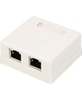 Extralink | Wall mount outlet | 2x RJ45 KAT5E STP