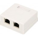 Extralink | Wall mount outlet | 2x RJ45 KAT5E STP Extralink | Wall mount outlet | 2x RJ45 KAT5E STP