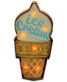 Sieninis šviestuvas TelForceone RETRO Metal Sign LED ledai Forever Light