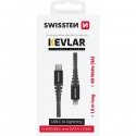 Swissten Kevlar Kabelis USB-C | Lightning 1.5m | 60w Swissten Kevlar Kabelis USB-C | Lightning 1.5m | 60w