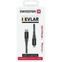 Swissten Kevlar Kabelis USB-C | Lightning 1.5m | 60w Swissten Kevlar Kabelis USB-C | Lightning 1.5m | 60w