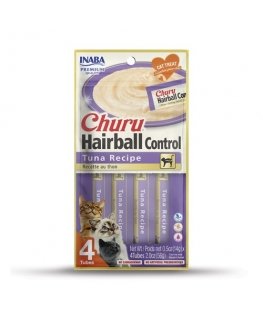 INABA Churu Hairball Tuna kaķu cienasts - 4x14 g
