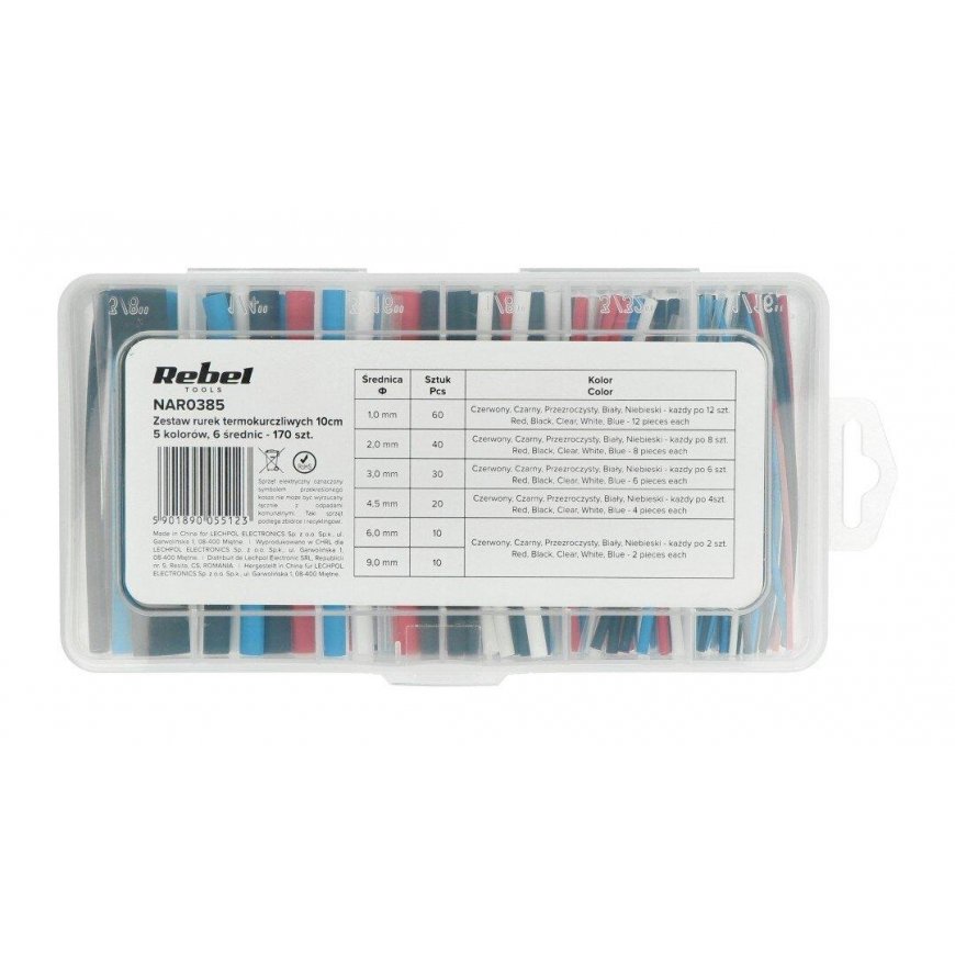 Rebel Termovamzdelių rinkinys 170 vnt 10cm 6 spalvos – 3