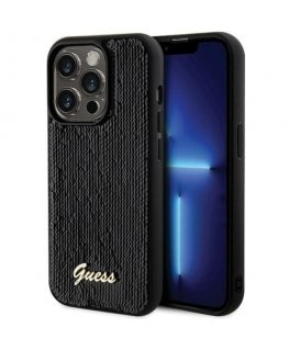 Guess GUHCP13LPSFDGSK iPhone 13 Pro | 13 6.1" czarny|black hardc