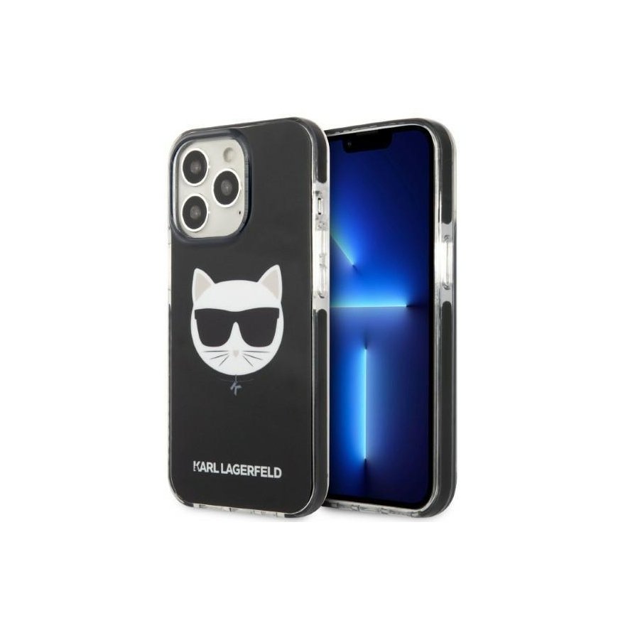 Karl Lagerfeld TPE Choupette Head Case for iPhone 13 Pro Black