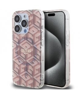 Guess GUHMP15LHGCUSTGP iPhone 15 Pro 6.1" różowy|pink hardcase I