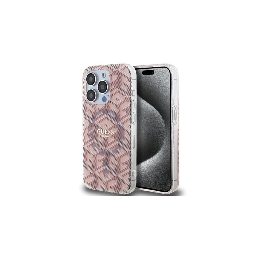 Guess GUHMP15LHGCUSTGP iPhone 15 Pro 6.1" różowy|pink hardcase I