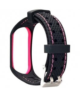 Beline pasek Sport Mi Band 3|4 czarno-różowy black|pink