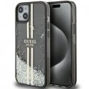 Guess PC|TPU Liquid Glitter Gold Stripe Case for iPhone 15 Plus Guess PC|TPU Liquid Glitter Gold Stripe Case for iPhone 15 Plus