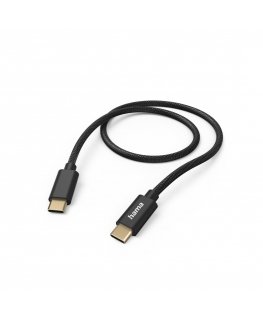Hama Fabric USB cable USB 2.0 1.5 m USB C Black