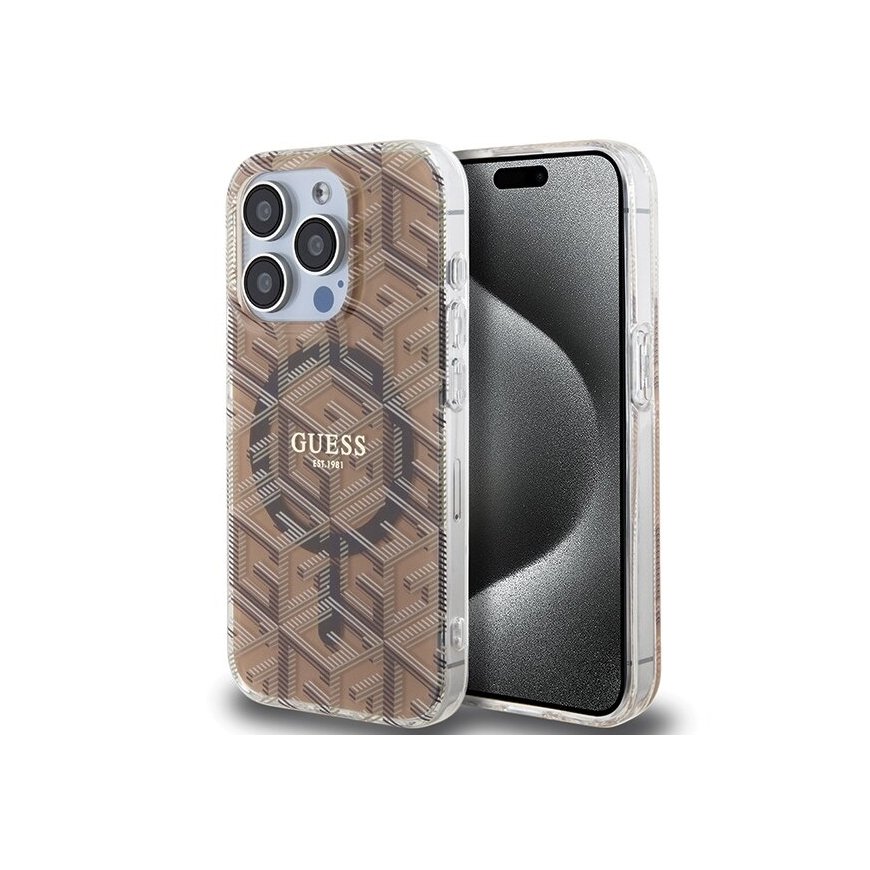 Guess GUHMP15LHGCUSTGW iPhone 15 Pro 6.1" brązowy|brown hardcase – 2