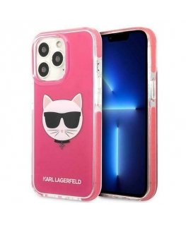 Karl Lagerfeld TPE Choupette Head Case for iPhone 13 Pro Fuchsia