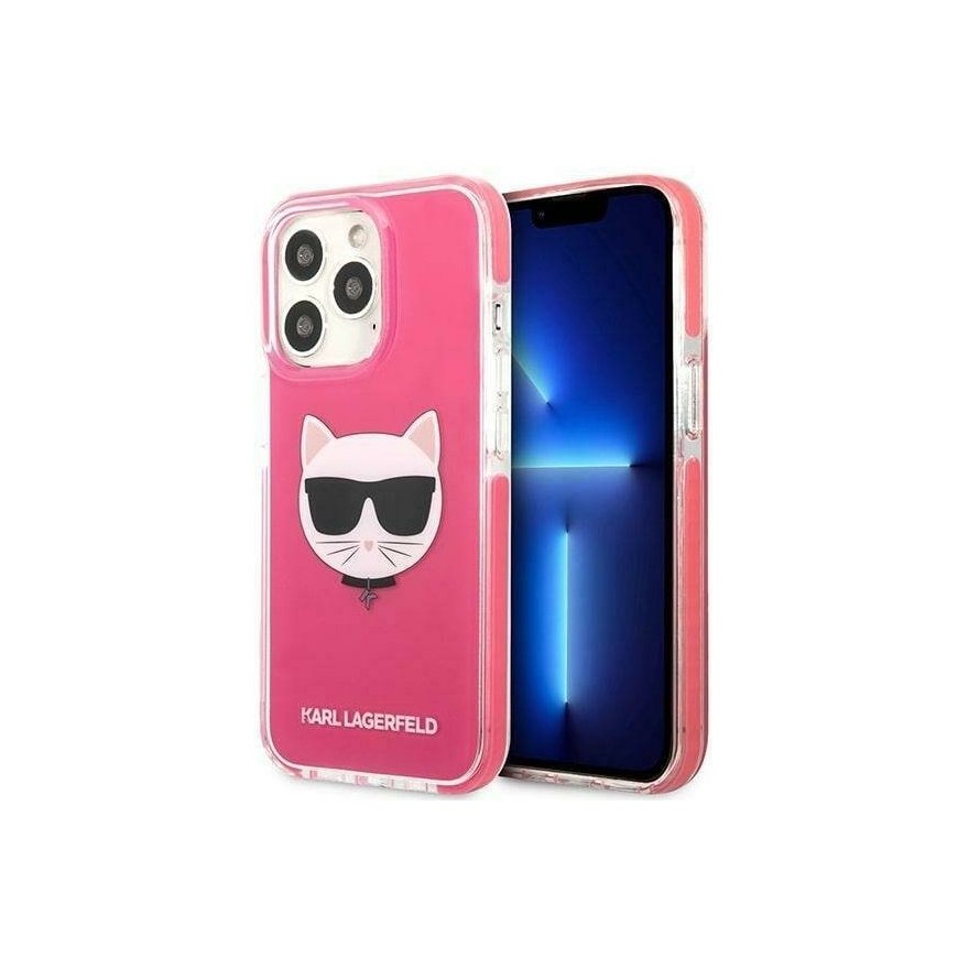 Karl Lagerfeld TPE Choupette Head Case for iPhone 13 Pro Fuchsia