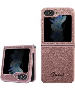 Guess GUHCZF5HGGSHP F731 Z Flip5 różowy|pink hardcase Glitter Sc