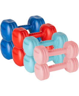 Bituminių hantelių rinkinys 20kg (2x1kg + 2x2kg + 2x3kg + 2x4kg), REBEL ACTIVE