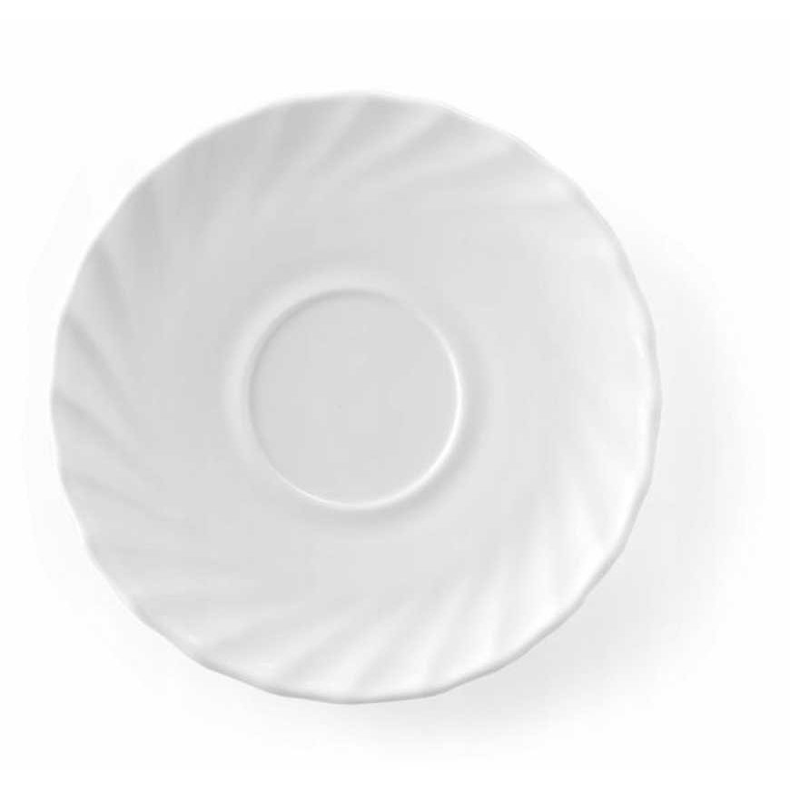 Arcoroc TRIANON coffee and tea cup saucer 220ml, set 6 pcs. - Hendy D6925