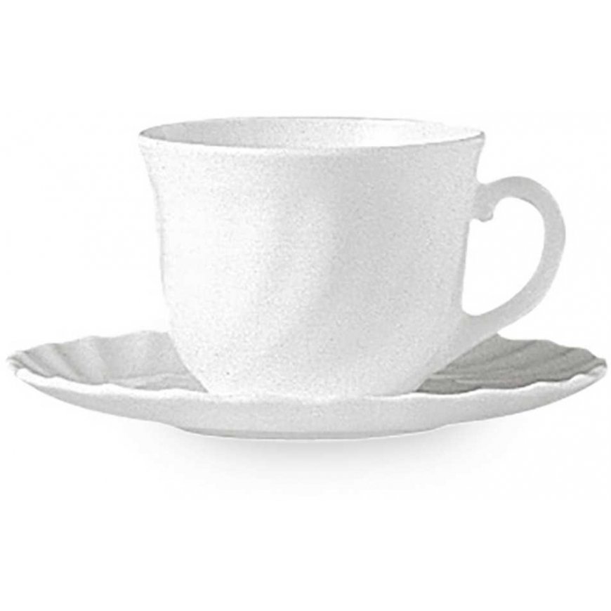 Arcoroc TRIANON coffee and tea cup saucer 220ml, set 6 pcs. - Hendy D6925 – 3