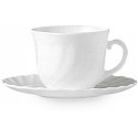 Arcoroc TRIANON coffee and tea cup saucer 220ml, set 6 pcs. - Hendy D6925 Arcoroc TRIANON coffee and tea cup saucer 220ml, set 6 pcs. - Hendy D6925