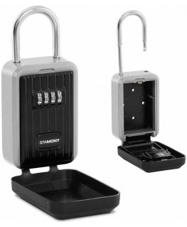Stamony Key box safe with combination lock and padlock + COVER ST-KS-300N