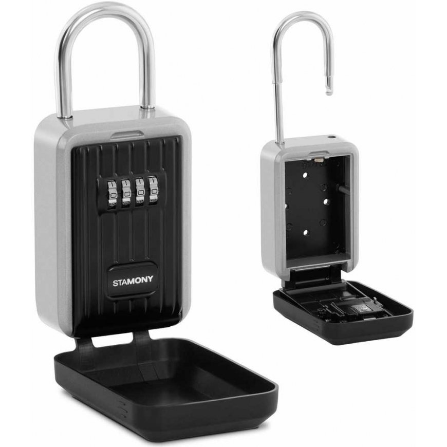 Stamony Key box safe with combination lock and padlock + COVER ST-KS-300N