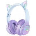 Onikuma Ausinės žaidimams B90 RGB kocie uszy Violetinė