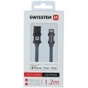 Swissten MFI Textile Fast Charge 3A Lightning Data and Charging Cable 1.2m Swissten MFI Textile Fast Charge 3A Lightning Data and Charging Cable 1.2m