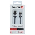 Swissten MFI Textile Fast Charge 3A Lightning Data and Charging Cable 1.2m Swissten MFI Textile Fast Charge 3A Lightning Data and Charging Cable 1.2m