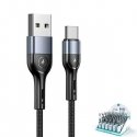 USAMS Kabel pleciony U55 2A USB-C 1szt. for set U55 czarny|black