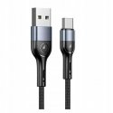 USAMS Kabel pleciony U55 2A USB-C 1szt. for set U55 czarny|black
