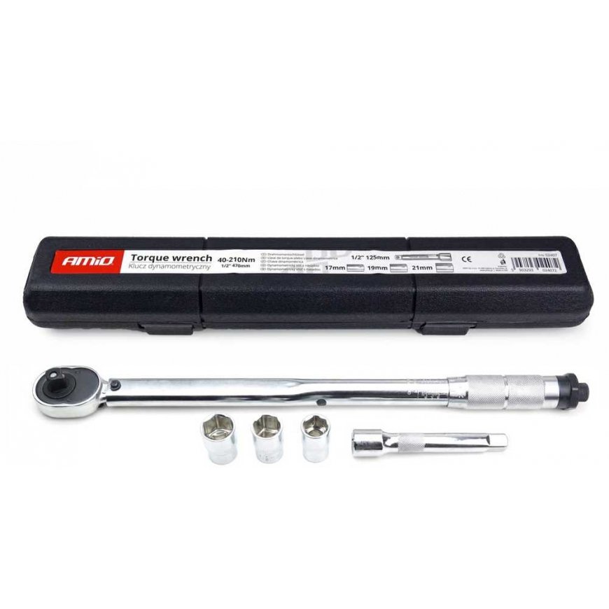 Sukamasis veržliaraktis su lizdu 17 mm 19 mm 21 mm 40-210 nm amio-02407 – 2