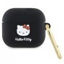 Hello Kitty HKA33DKHSK Airpods 3 cover czarny|black Silicone 3D