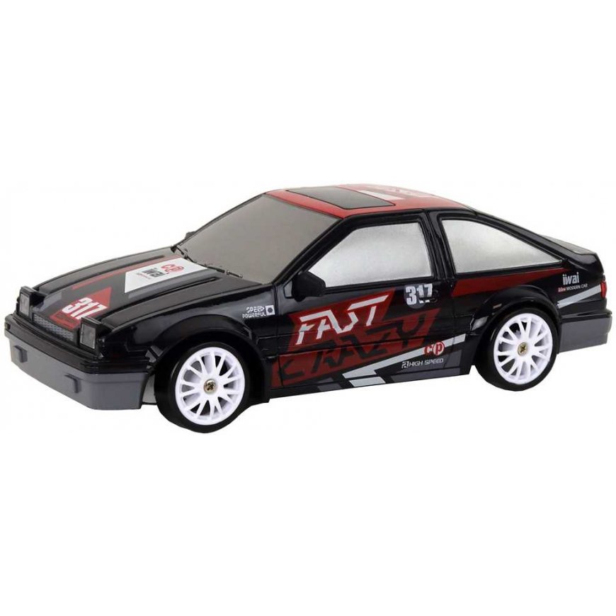 Lean Remote Control Sports Car R/C 1:24 Black Changeable Wheels – 2