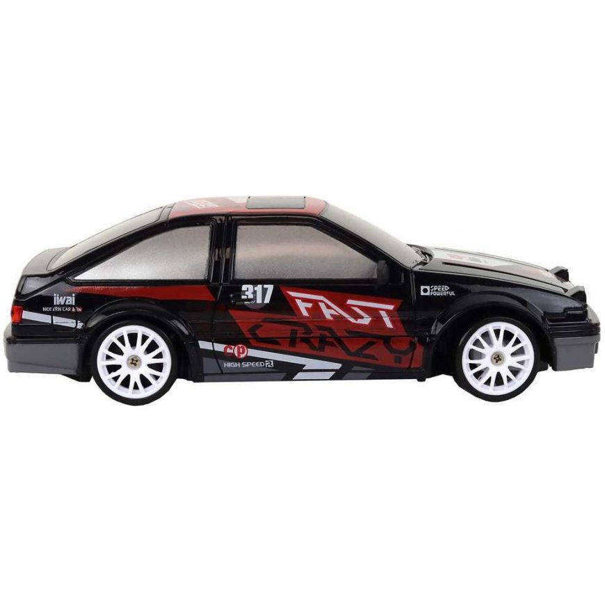 Lean Nuotoliniu būdu valdomas sportinis automobilis R/C 1:24 juodi keičiami ratai – 4