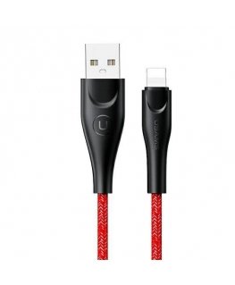 USAMS Kabel pleciony U41 lightning 3m 2A czerwony|red SJ397USB02