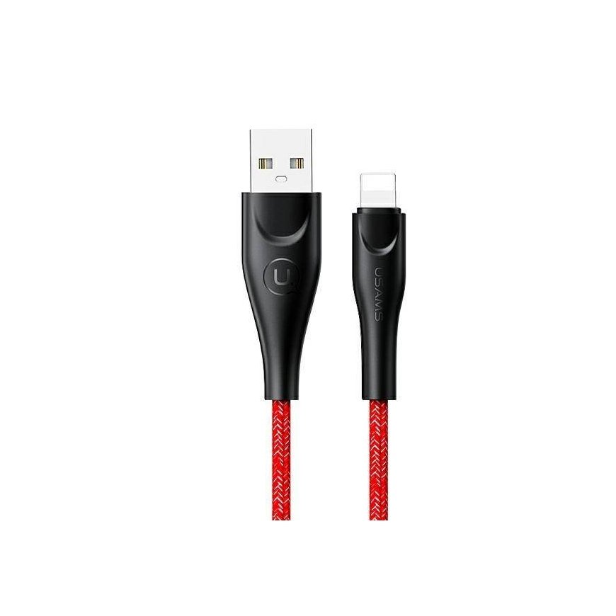 USAMS Kabel pleciony U41 lightning 3m 2A czerwony|red SJ397USB02