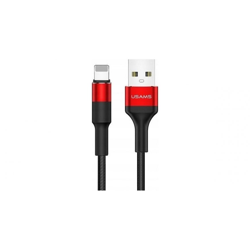 USAMS Kabel pleciony U5 2A lightning czerwony|red 1,2m SJ220IP02