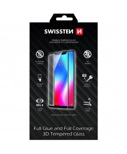Swissten Ultra Durable Full Face Tempered Glass Apple iPhone 12 PRO MAX Black