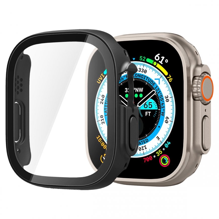 Spigen Thin Fit 360 Ietvars Melns Polikarbonāts (PC), Rūdītā stikla – 5