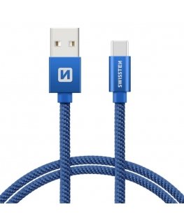 Swissten Textile Universal Quick Charge 3.1 USB-C Data and Charging Cable 1.2m