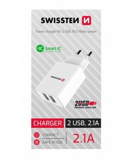 Swissten Smart Travel Charger 2x USB 2.1A