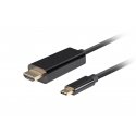 Lanberg CA-CMHD-10CU-0005-BK video cable adapter 0.5 m USB Type-C HDMI Black