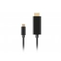 Lanberg CA-CMHD-10CU-0005-BK видео кабель адаптер 0,5 m USB Type-C HDMI Черный