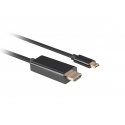 Lanberg CA-CMHD-10CU-0005-BK видео кабель адаптер 0,5 m USB Type-C HDMI Черный