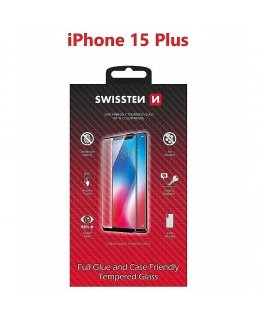 Swissten Full Face Tempered Glass for Apple iPhone 15 Plus